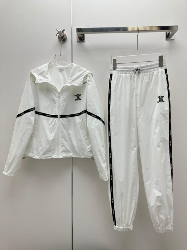 Athletic Pants And Tracksuit Jacket White For Women