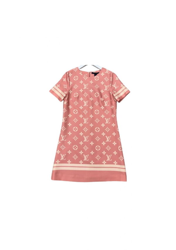 Back Zipper Dress Deep Peach For Women