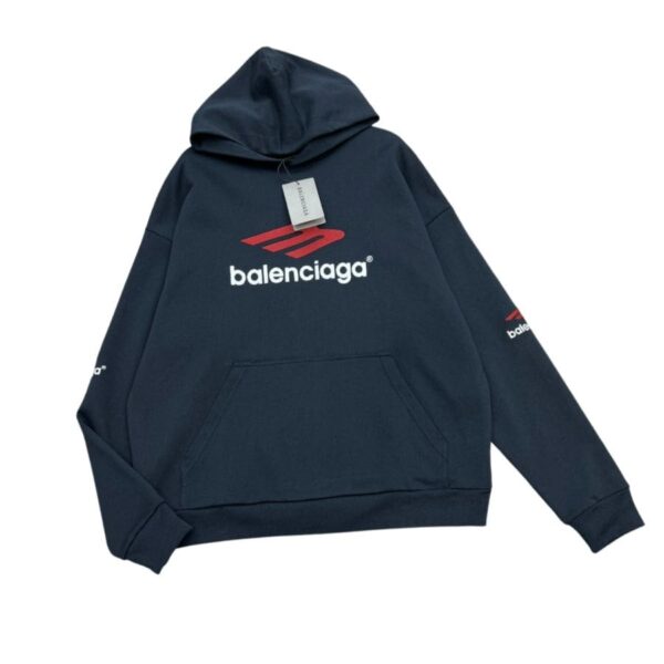 Balenciaga 3b Sports Icon Hoodie Black For Women