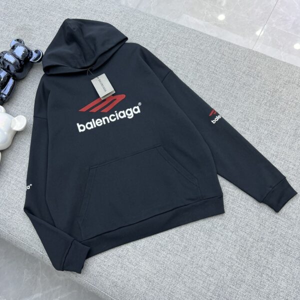 Balenciaga 3b Sports Icon Hoodie Black For Women