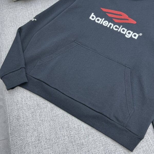 Balenciaga 3b Sports Icon Hoodie Black For Women