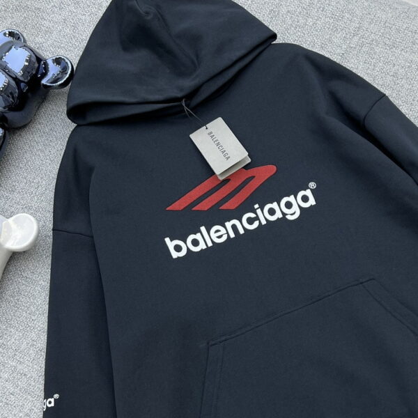 Balenciaga 3b Sports Icon Hoodie Black For Women