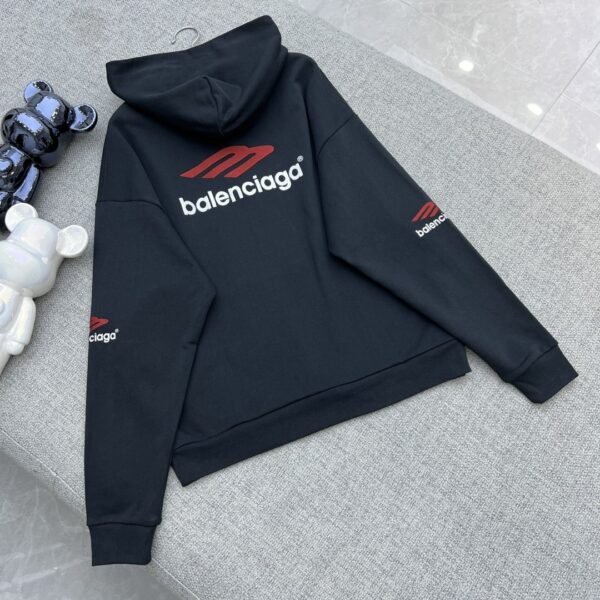 Balenciaga 3b Sports Icon Hoodie Black For Women