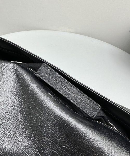 Balenciaga BB Soft Large Flap Bag White/Black For Women 14.2in/36cm 7484882AAIY9001