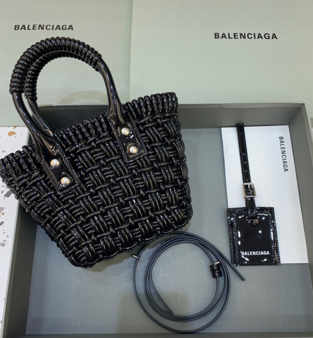 Balenciaga Bistro XS Basket With Strap In Black , For Women, Women's Bags 16.1in/41cm 6713422IE2Y1000