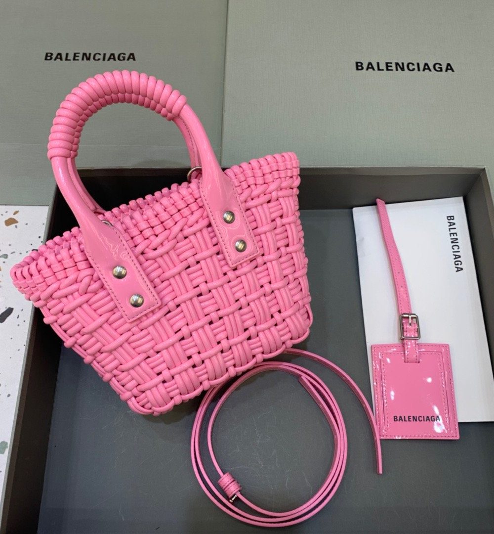 Balenciaga Bistro XS Basket With Strap In Pink, For Women, Women's Bags 16.1in/41cm 6713422IE3Y5812