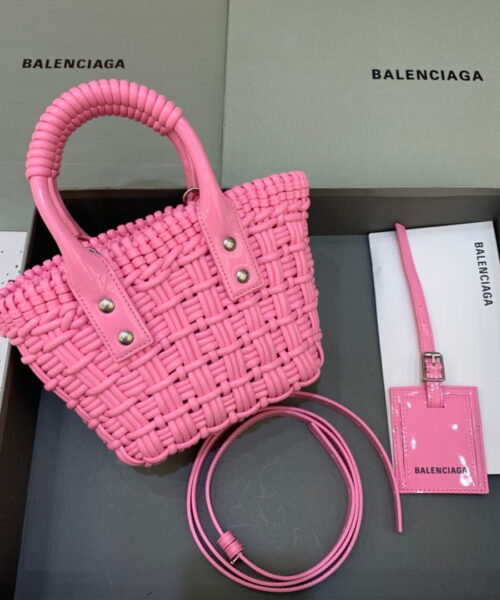 Balenciaga Bistro XS Basket With Strap In Pink, For Women, Women's Bags 16.1in/41cm 6713422IE3Y5812