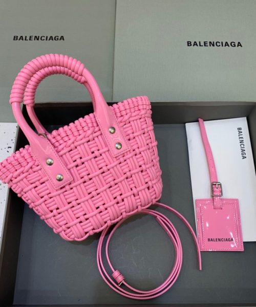 Balenciaga Bistro XS Basket With Strap In Pink, For Women, Women's Bags 16.1in/41cm 6713422IE3Y5812