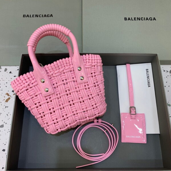 Balenciaga Bistro XS Basket With Strap In Pink, For Women, Women's Bags 16.1in/41cm
