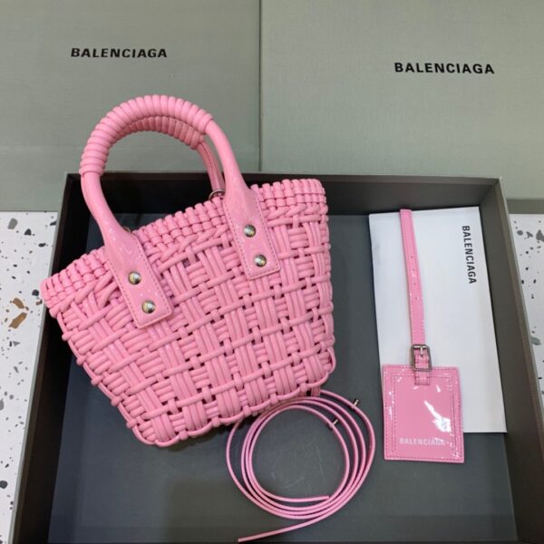 Balenciaga Bistro XS Basket With Strap In Pink, For Women, Women's Bags 16.1in/41cm