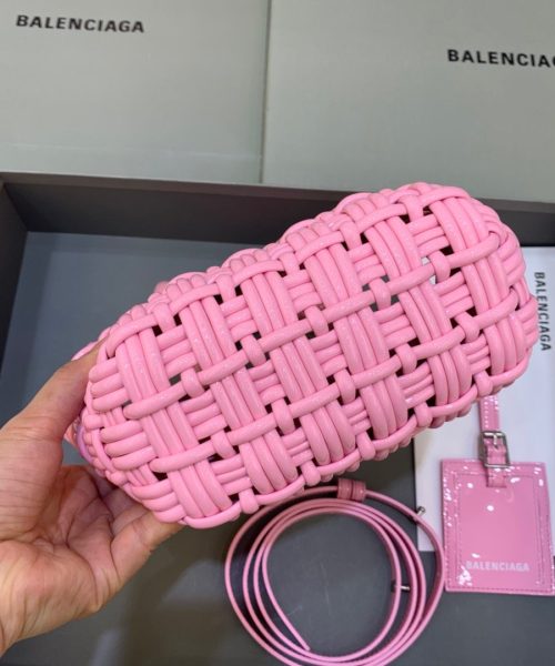 Balenciaga Bistro XS Basket With Strap In Pink, For Women, Women's Bags 16.1in/41cm