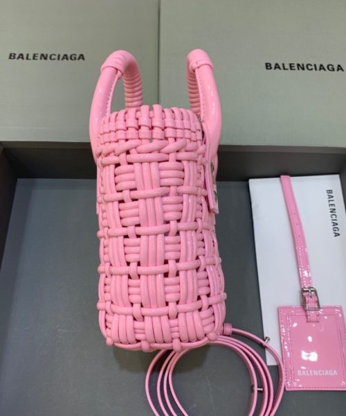 Balenciaga Bistro XS Basket With Strap In Pink, For Women, Women's Bags 16.1in/41cm