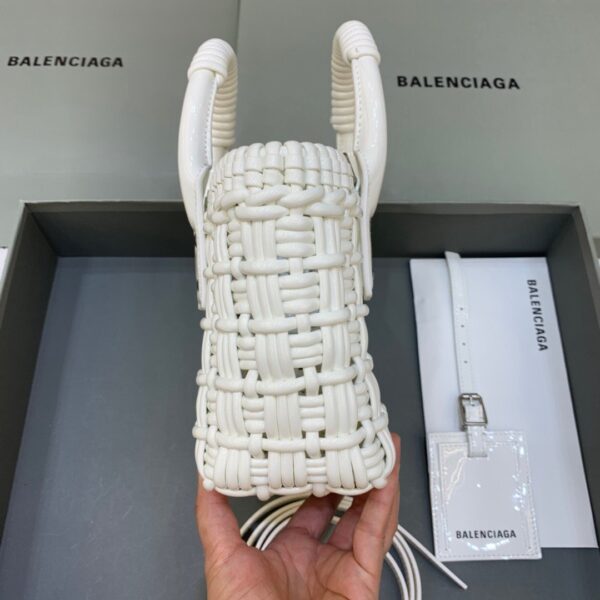 Balenciaga Bistro XS Basket With Strap In White, For Women, Women's Bags 16.1in/41cm 6713422IE3Y9000