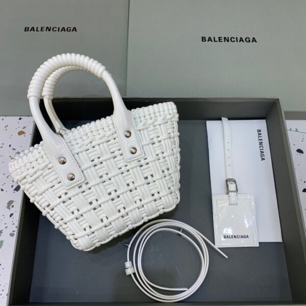 Balenciaga Bistro XS Basket With Strap In White, For Women, Women's Bags 16.1in/41cm 6713422IE3Y9000