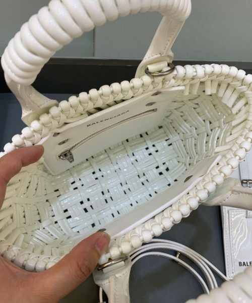 Balenciaga Bistro XS Basket With Strap In White, For Women, Women's Bags 16.1in/41cm 6713422IE3Y9000