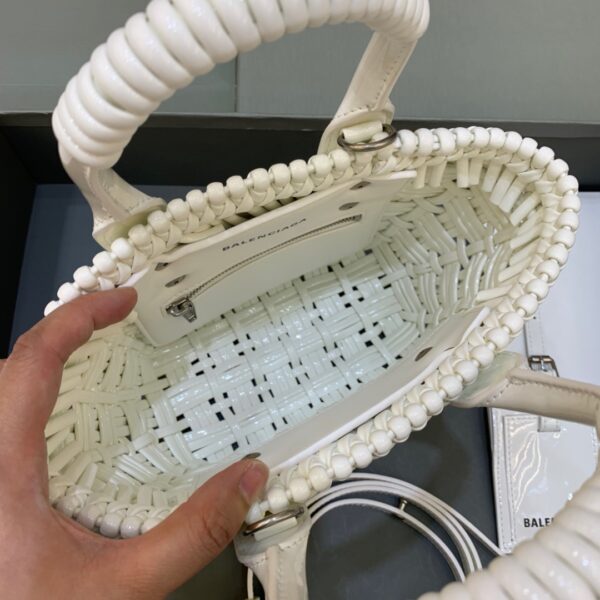 Balenciaga Bistro XS Basket With Strap In White, For Women, Women's Bags 16.1in/41cm 6713422IE3Y9000