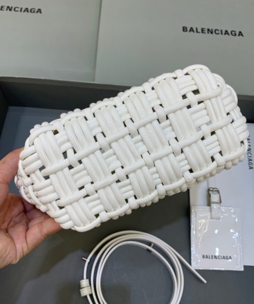 Balenciaga Bistro XS Basket With Strap In White, For Women, Women's Bags 16.1in/41cm 6713422IE3Y9000