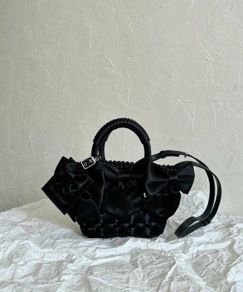 Balenciaga Bistro Xxs Basket With Strap Pink/Black For Women 11in/28cm