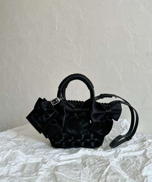 Balenciaga Bistro Xxs Basket With Strap Pink/Black For Women 11in/28cm