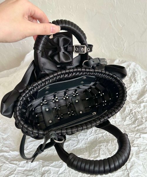 Balenciaga Bistro Xxs Basket With Strap Pink/Black For Women 11in/28cm