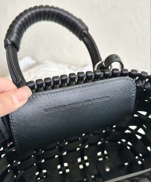 Balenciaga Bistro Xxs Basket With Strap Pink/Black For Women 11in/28cm