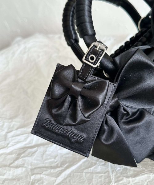 Balenciaga Bistro Xxs Basket With Strap Pink/Black For Women 11in/28cm