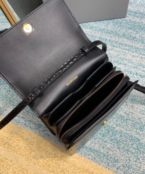 Balenciaga Bolso Bandolera B In Black, For Women, Women's Bags 7in/18cm