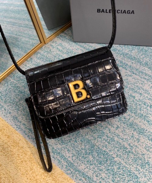 Balenciaga Bolso Bandolera B In Black, For Women, Women's Bags 7in/18cm