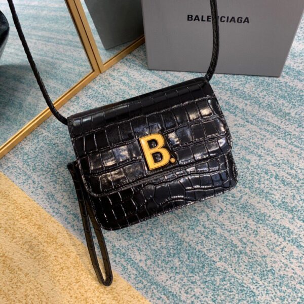 Balenciaga Bolso Bandolera B In Black, For Women, Women's Bags 7in/18cm