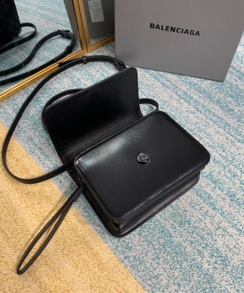 Balenciaga Bolso Bandolera B In Black, For Women, Women's Bags 7in/18cm