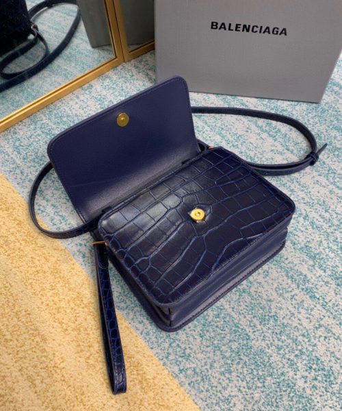 Balenciaga Bolso Bandolera B In Dark Blue , For Women, Women's Bags 7in/18cm