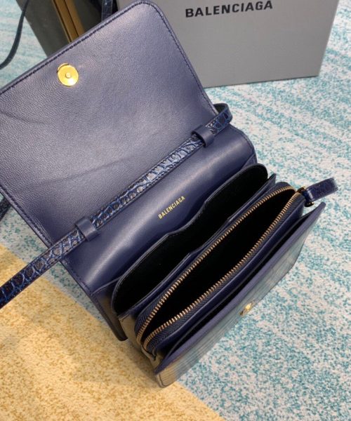 Balenciaga Bolso Bandolera B In Dark Blue , For Women, Women's Bags 7in/18cm