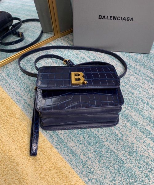 Balenciaga Bolso Bandolera B In Dark Blue , For Women, Women's Bags 7in/18cm