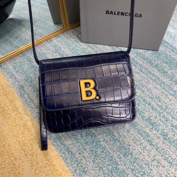 Balenciaga Bolso Bandolera B In Dark Blue , For Women, Women's Bags 7in/18cm