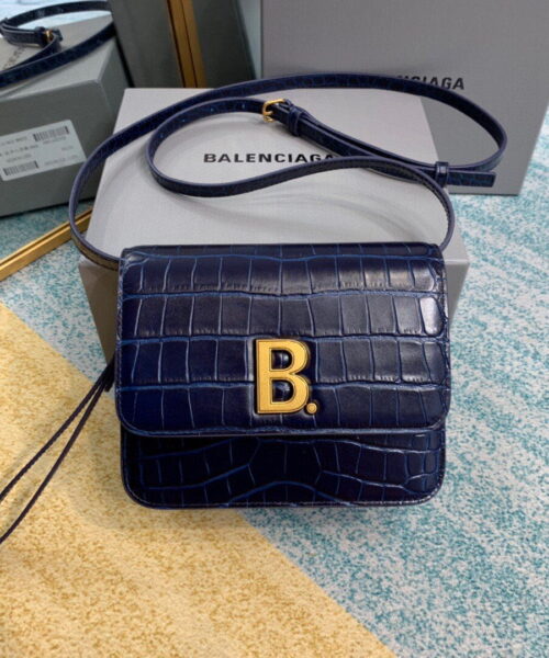 Balenciaga Bolso Bandolera B In Dark Blue , For Women, Women's Bags 7in/18cm
