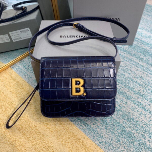 Balenciaga Bolso Bandolera B In Dark Blue , For Women, Women's Bags 7in/18cm