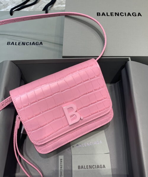 Balenciaga Bolso Bandolera B In Pink, For Women, Women's Bags 7in/18cm