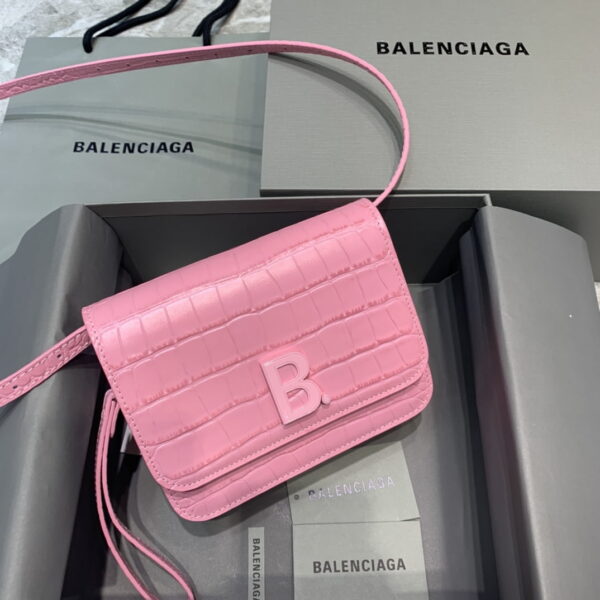 Balenciaga Bolso Bandolera B In Pink, For Women, Women's Bags 7in/18cm