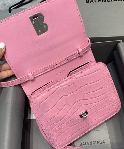 Balenciaga Bolso Bandolera B In Pink, For Women, Women's Bags 7in/18cm