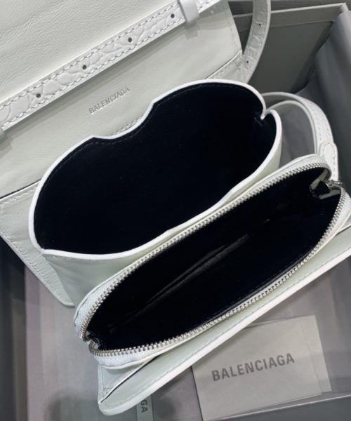 Balenciaga Bolso Bandolera B In White, For Women, Women's Bags 7in/18cm