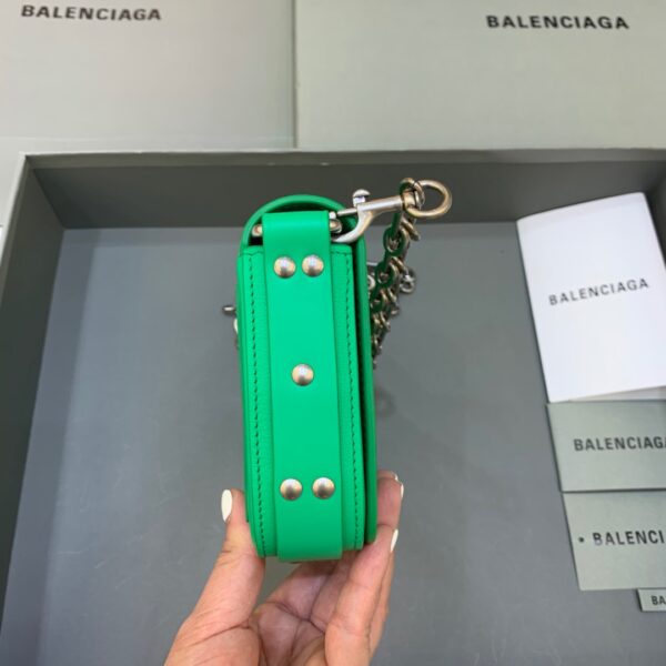 Balenciaga Bondage Wallet With Chain Green, For Women, Women's Bags 8in/20cm