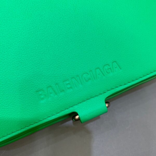 Balenciaga Bondage Wallet With Chain Green, For Women, Women's Bags 8in/20cm