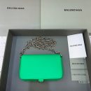 Balenciaga Bondage Wallet With Chain Green, For Women, Women's Bags 8in/20cm