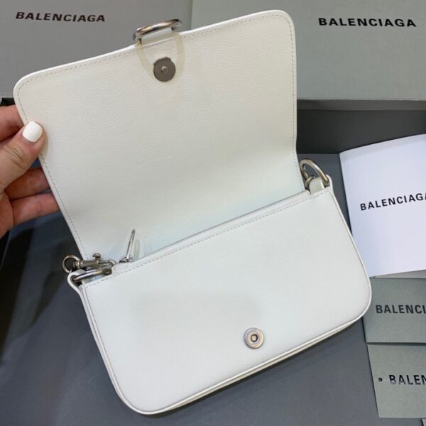 Balenciaga Bondage Wallet With Chain White, For Women, Women's Bags 8in/20cm