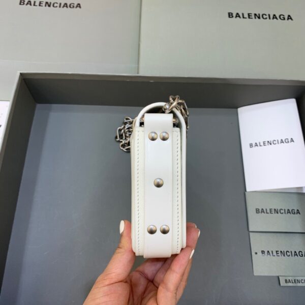 Balenciaga Bondage Wallet With Chain White, For Women, Women's Bags 8in/20cm