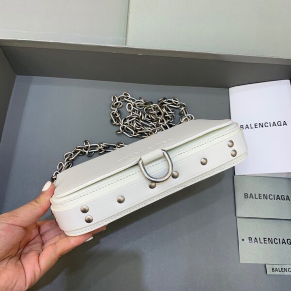 Balenciaga Bondage Wallet With Chain White, For Women, Women's Bags 8in/20cm