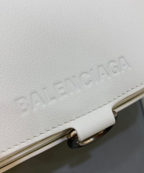 Balenciaga Bondage Wallet With Chain White, For Women, Women's Bags 8in/20cm