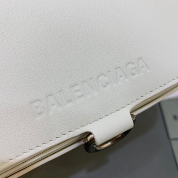 Balenciaga Bondage Wallet With Chain White, For Women, Women's Bags 8in/20cm
