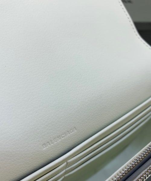 Balenciaga Bondage Wallet With Chain White, For Women, Women's Bags 8in/20cm