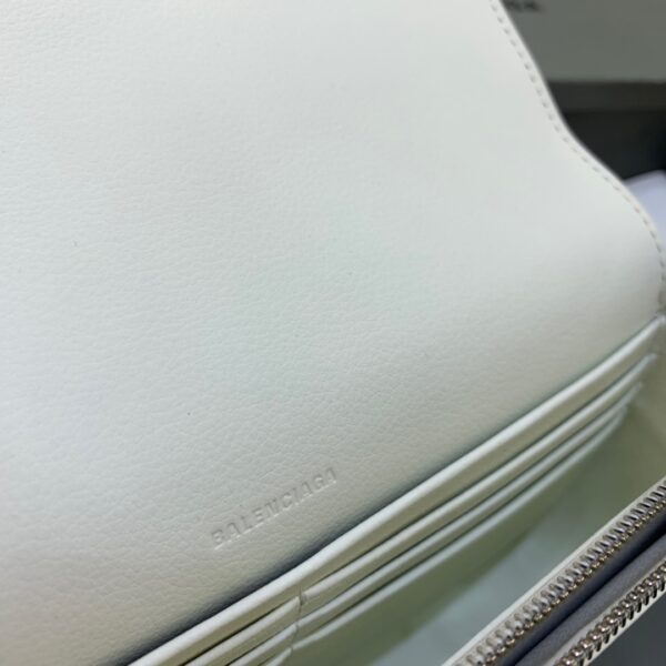 Balenciaga Bondage Wallet With Chain White, For Women, Women's Bags 8in/20cm